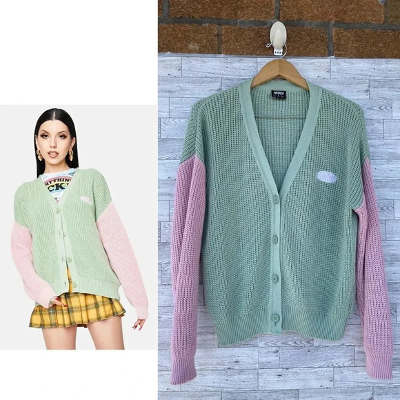 Minga London Dreamy Contrast Knitted Cardigan medium - Picture 3 of 16